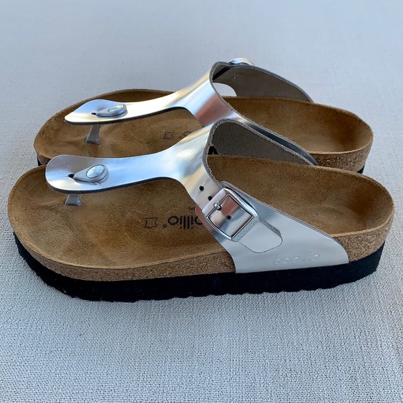 BIRKENSTOCK PAPILLIO Gizeh Platform Leather Thong - Picture 6 of 12
